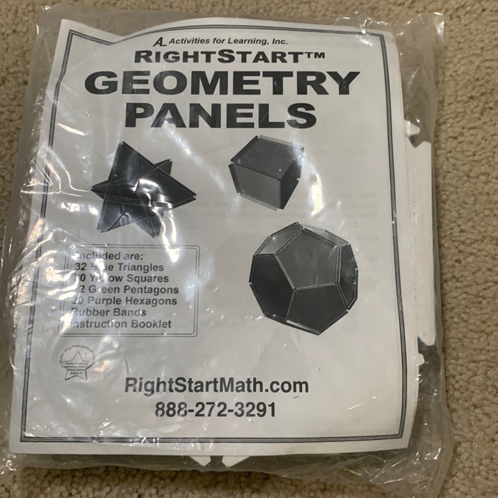 Brand new RightStart Geometry Panels